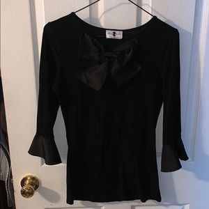 Black Bow Dainty Jewell’s Layering Top